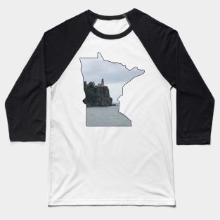 Minnesota State Outline (Split Rock State Park) Baseball T-Shirt